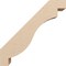 Ekena Millwork 5-inch W x 16-inch D x 16-inch H Copenhagen Rough Cedar Woodgrain TimberThane Knee Brace, Primed BRCUR05X16X16CHGRCPR - alternate 5